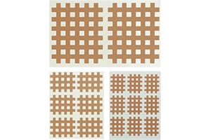 HABNI 19 Patchs d'Acupuncture Bandage en Maille 118 Pièces, Bandage en Maille pour la Thérapie d'Acupuncture Croisée, Point Douleur Articulation Tension Musculaire, 3 Tailles