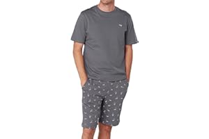 The Essentials Wardrobe Mens Pyjamas Short Nightwear Shorty Pjs Sleeve Loungewear 100% Cotton Size S-4XL