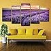 Produktbild Leinwandbilder Wohnkultur Rahmen 5 Stücke Sonnenuntergang Lila Lavendelfeld Blumen Gemälde Drucke Poster Wohnzimmer Wandkunst 5p0586 kein rahmen S: 8X12-2P 8X16-2P 8X20-1P zoll