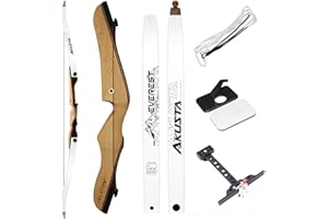 DEERACE Holzbogen für Anfänger, Jugendliche, 121,9 cm, 137,2 cm, 147,3 cm, 157,5 cm, 167,6 cm, 172,7 cm, Bogenschießen, Takedown Bögen für Kinder, Jungen, Mädchen, Frauen