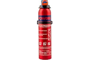 ULTRAFIRE FIRE SAFETY UltraFire UFXALPHA 600g Powder Fire Extinguisher for Cars, Caravans, Boats & Travel | 5 Year Warranty and Fully Kitemarked | Ready to Use Multi-Purpose Dry Powder Aerosol Fire Extinguisher