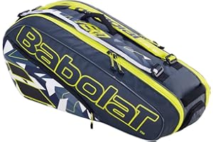 Babolat Rhx6 Pure Aero Grey Yellow White-Borsa per Racchette da Tennis, 6 Unisex, Grigio, Taglia Unica