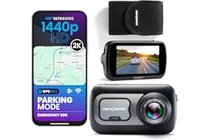 Nextbase 522GW Dash Cam with Protective Carry Case – QHD 1440p, Wide-Angle Night Vision Lens with Built-in Polarising Filter – Wi-Fi, 10 Hz GPS, Bluetooth, Emergency SOS