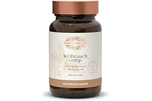 ‎BÄRBEL DREXEL Weihrauch Extrakt Hochdosiert Boswellia Serrata mit Myrrhe (140 Stk) Ayurveda 100% Vegane Herstellung Deutschland Weihrauch comp. Tabletten ohne Zusätze Heilpflanze BÄRBEL DREXEL®