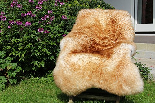 Island Schaffell Lammfell Merinoschaf groß 130-140cm geflammt ökologische Gerbung - 7