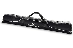 Black Crevice Borsa da sci per 3 paia di sci alpini, Tasca per Sci. Unisex Adulto