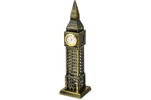 DS. DISTINCTIVE STYLE DSstyles Torre del Big Ben Modelo Elizabeth Tower Estatua metálica Big Ben Figurine para Souvenirs - 18cm