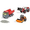 siku 6329, Road Construction Gift Set, Dump Truck, Liebherr Wheeled Loader, Road Roller, Movable parts, Incl. Granules