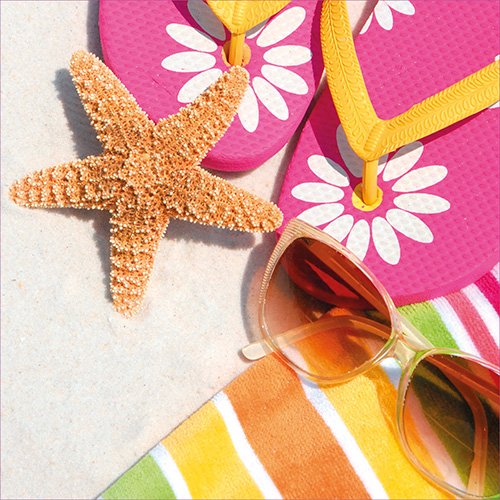 Preisvergleich Produktbild 20 Servietten Strand Maritim Flip Flop