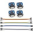 JZK 4 PCS RS232 to TTL Serial Port Module, RS232 to TTL Converter, MAX3232 Root Module for Programming SCM and Electronics Recovery