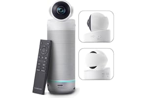 KanDao Meeting S Caméra de vidéoconférence à 180 degrés, microphone et haut-parleur vidéo audio 4 en un, cadrage et suivi intelligents IA, système de conférence hybride pour salle de réunion, zoom