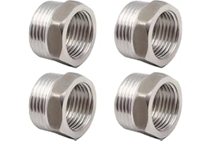 AAED Adaptador de Grifo, G3/8"-G1/2",Adaptador Grifo Manguera,Adaptador Grifo Lavabo,Adaptador Grifo Manguera,4 Piezas, Resistentes y duraderas, aptas para tuberías de Agua.