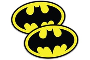 REACTIVE BRANDS (2 Pack) Superhero Stickers Logo (80mm Wide) Comic Superhero Book Waterproof Vinyl Stickers - Car Laptop Skateboard Bike Van Motorbike Stickers for Bikes