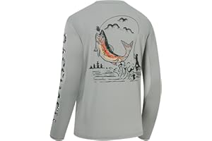 Bassdash Męska koszulka z długim rękawem UPF 50+ ochrona przed promieniowaniem UV, z długim rękawem, z długim rękawem, odprowadzająca wilgoć