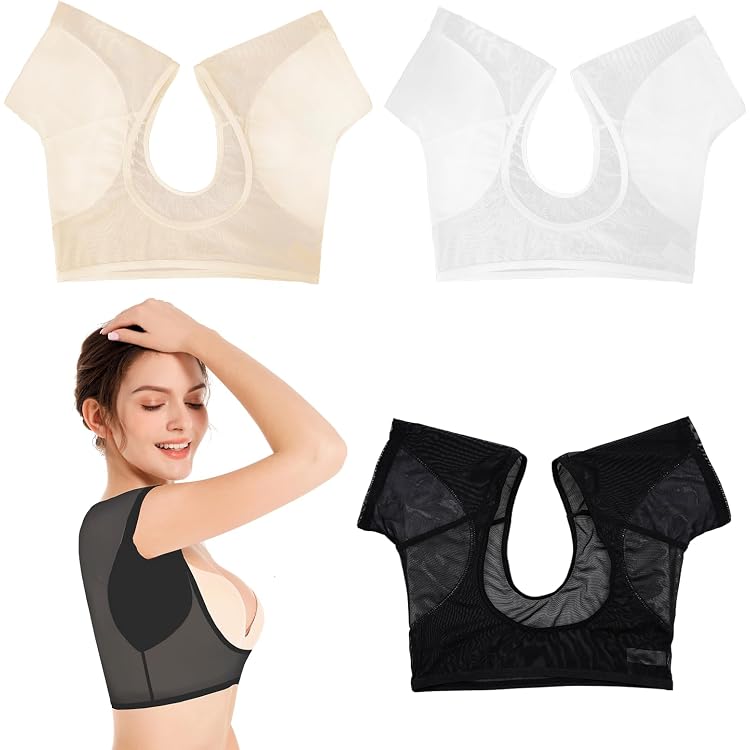 Lot De 3 Gilets Anti-transpiration Femme - Coussinets Aisselles En Nylon Lavable - Pour Sport, été, Protection Vêtements