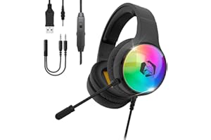 EMPIRE GAMING – 2024 Nuovo - Icarus S16 Cuffie Gaming RGB - per PS5, PS4, Xbox One/Series, PC, Mac, Smartphone, Tablet - Telecomando - Audio Stereo ad Alta Definizione - Microfono Flessibile
