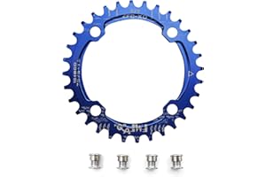 UPANBIKE Bicicleta Narrow Wide Plato 104 BCD Forma Redonda Sola Cadena Anillo Dientes