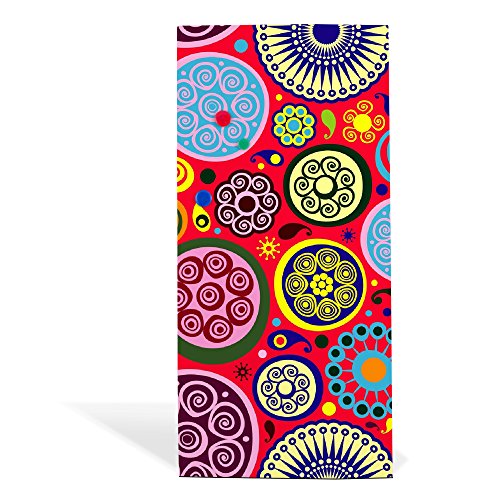 banjado – Design Magnetwand Memoboard 37x78cm Pinnwand Magnettafel mit Motiv Retro Kreise - 4