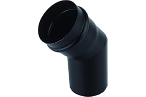 Kolor-Knajp Pelletrohr DN 80 mm Rauchrohr Pellet Ofenrohr T-Stück Bogen Rosette Wandfutter Kamine Zubehör Rohr Bogen T-Stück Kaminhaube Rosette (Bogen 45°)