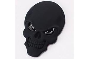 SKS Distribution® BLACK Devil Demon Skull Skeleton Mask 3D Car Sticker Badge Decal Emblem
