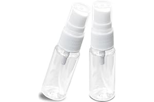 SIQIAN 20ml Spray Bottle, 2 PCS Travel-Size Mini Spray Bottles, Transparent Plastic Fine Mist Sprayer, Compact Holiday Travel for Toiletries and Cosmetics