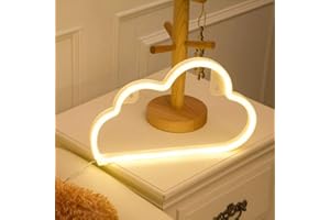 DOMYBEST FR Domybest LED Néon Forme Nuage Enseigne Lumineuse au Néon USB/à Piles Lumière de Nuit Néon LED Colorées Lampe Néon Murale Décoration pour Maison Bar Mariage Noël Fête