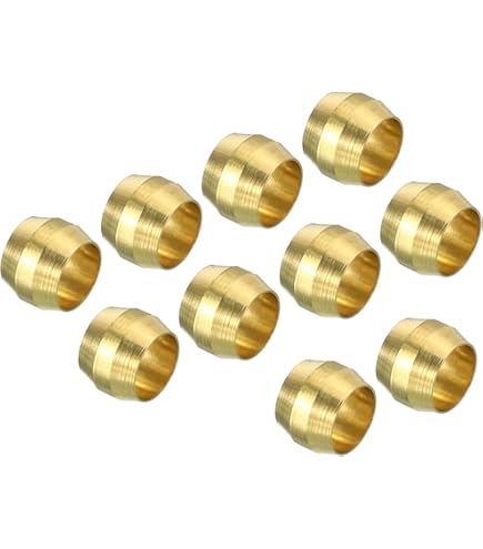 PATIKIL 20pz Inserto Compressione In Ottone, Supporto Per Tubo 18mm OD X 14mm ID, Kit Raccordi Per Aria Acqua Olio - copertina