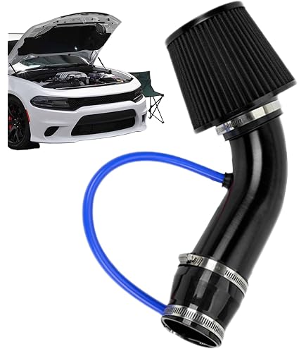Kit Admission Air Froid 3 Pouces - Alliage Aluminium Rouge/argent - Pour Voiture, SUV, Camion - Performance