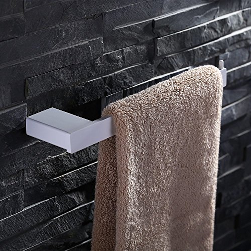 Homelody Elegant Weiß rostfrei SS304 Edelstahl Handtuchhalter Handtuchstange Badetuchstange - 2