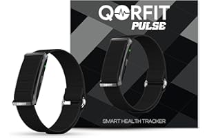 QORFIT Pulse Smart Band for Men & Women, 24/7 Health & Fitness Tracker with HRV, BP, Stress & Sleep Monitor, 127+ Sports Modes, Upto 45 Days Battery, IP68 Waterproof, No Subscription Needed