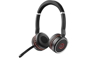 Jabra Evolve 75 SE - Micro-Casque stéréo Bluetooth sans Fil - Micro à réduction de Bruit et réduction de Bruit Active - Certifié Google Meet & Zoom, Fonctionne avec Les principales Plateformes - Noir