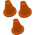 SportsYuva Rubber Cricket Batting Tee Cone for Batting Practice (Pack of 3) (Orange)