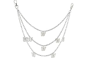 MILAKOO Catena di Pantaloni a Strati Punk Gothic Signore Uomini Jeans Catena di Pantaloni di Gioielli Portafoglio