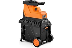 DOVAMAN GT10 Trituradora de Ramas, Motor 2800W sin Escobillas, Rodillo de 8 Dientes, Hasta 45mm, Caja 55L, Silenciosa, Ideal para Jardines - con Protección de Sobrecarga