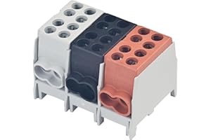 GRENDA-HAMMER Hauptleitungsklemme VDE 25/16qmm 3-polig für Hutschiene fingersicher zur Anwendung im Elektroverteiler und Zählerplatz