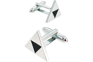 GEMELOLANDIA Spinki do mankietów | Spinki do koszuli Triforce Zelda Color Steel Oryginalne spinki do mankietów na koszule | Dla mężczyzn i chłopców | Prezenty na ślub, komunii, chrzty i inne imprezy, Talla única,