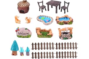 MYQIQI Fairy Garden Accessories - Miniature Garden Ornament for Fairy Garden Potted Plant Desk Decor