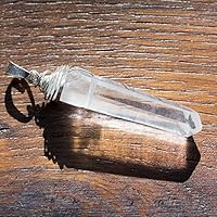 Großer Kristall-Anhänger aus echtem Bergkristall und 925 Sterling-Silber / mit oder ohne Silber-Kette