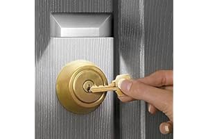 shsyue Door Keyhole Light Lamp Infrared Auto Sensor Motion Detector Keyhole 4 LED Light lamp Stick-on Anywhere Tap Lights Battery Operated-Silver