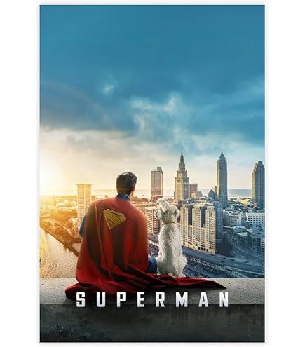 Superman Leinwand Poster 20x30cm - Wandkunst Für Wohnzimmer Dekoration