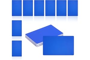 sourcing map 50Pcs Metal Business Card Blanks,1/64" Thick 3.4x2 Dark Blue Aluminum Laser Engraving Materials Unique Cards for DIY Name Cards,Credit,Luggage Tags