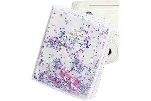 ENTATIAL Mini album fotografico album fotografico 64 tasche 3 pollici Quick Sand Bead Pocket Album fotografico compatibile con fotocamera per Instax Photo Put Photo Card Card Card Bank Card