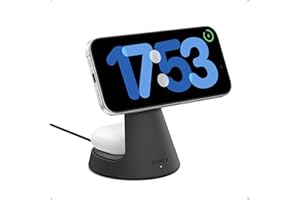 ‎ANKER Ładowarka Anker MagGo MagSafe kompatybilna z 2 w 1, certyfikat Qi2, podstawka do szybkiego ładowania 15 W, regulowana i stabilna, do iPhone'ów 16/15/14/13/12, AirPods Pro i innych (bez zasilacza)