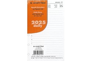 CANGINI FILIPPI Ricambio Organizer Agenda Giornaliera 2025 cm. 7,8x12,3