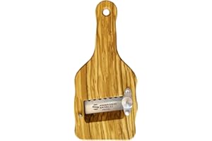 Sanelli Ambrogio 1741.000 Coupe truffes en Bois d'olivier avec Lame ondulée,de Couleur Marron, Dimensions : 23.0 x 9.0 x 2.5 cm