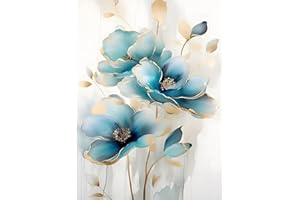 DPIDEA Diamond Painting, Pintura de diamante 5D Diamond Painting Adultos Flores DIY Diamond Painting, Kit de pintura con diamantes para Hogar Decor 30x40 cm