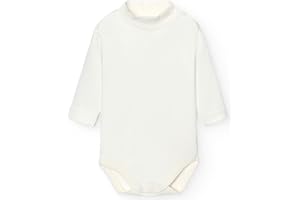 BABIDU Body neonato dolcevita a maniche lunghe 100% cotone, body neonato morbido tessuto traspirante ipoallergenico per pelli sensibili, vestiti unisex per battesimo neonato e bambina