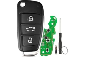 GZXNKEY 434MHz 3 Button For Audi Key Fob Car Remote Replacement For Audi A3 TT S3 A4 S4 Remote Key Fob with ID48 Chip 8P0837220D