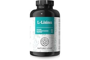 NATURE LOVE® L-Lisina - 365 capsule vegane - 1.000mg di L-lisina HCL per dose giornaliera - da fermentazione vegetale - scorta di 6 mesi - testata in laboratorio, senza additivi e prodotta in Germania