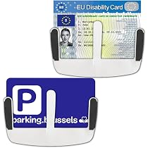Lot De 5 Supports Pare-brise Pour Badge Handicapé - Transparents, étanches Et Réutilisables